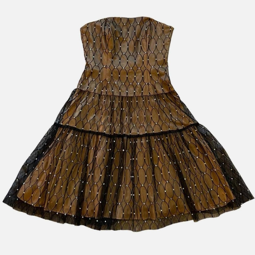 Vintage Adrianna Papell Boutique
Evening Dress Strapless Black and Brown Dress